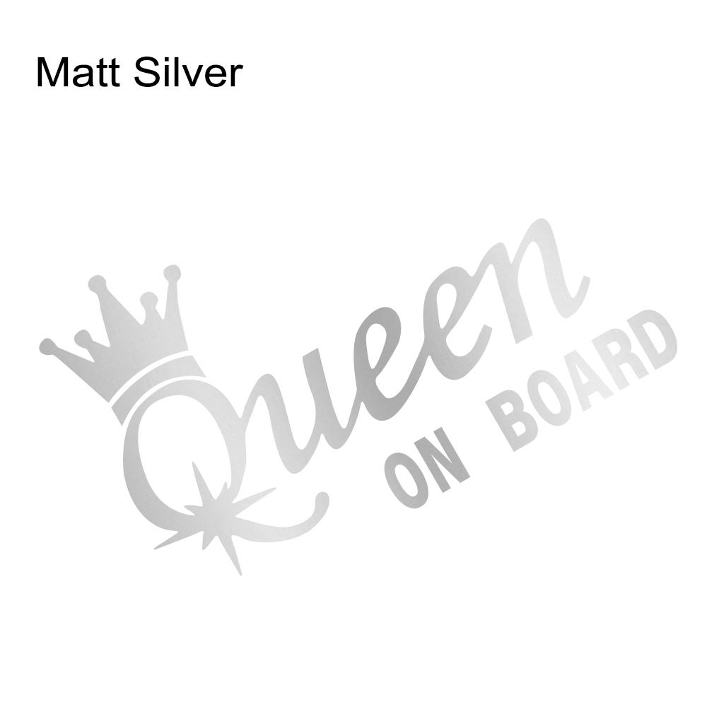 Kreativer Autoaufkleber Kronen-Design QUEEN AN BORD Vinyl-Abziehbild Wasserdicht Personalisierte Auto-Styling Dekoratives Aufkleber-Zubehör