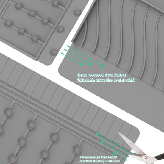 Silicone Sink Edge Protector Splash Guard with Suction Cup Anti-slip Multifunction Countertop Kitchen Bathtub Sink Wash Basin Anti-splash Tray Sink