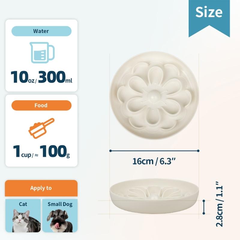 Slow Feeders Cats Food Bowl Regulable Dog Slow Feeders Comfortable Cats Bowl for Active Cats