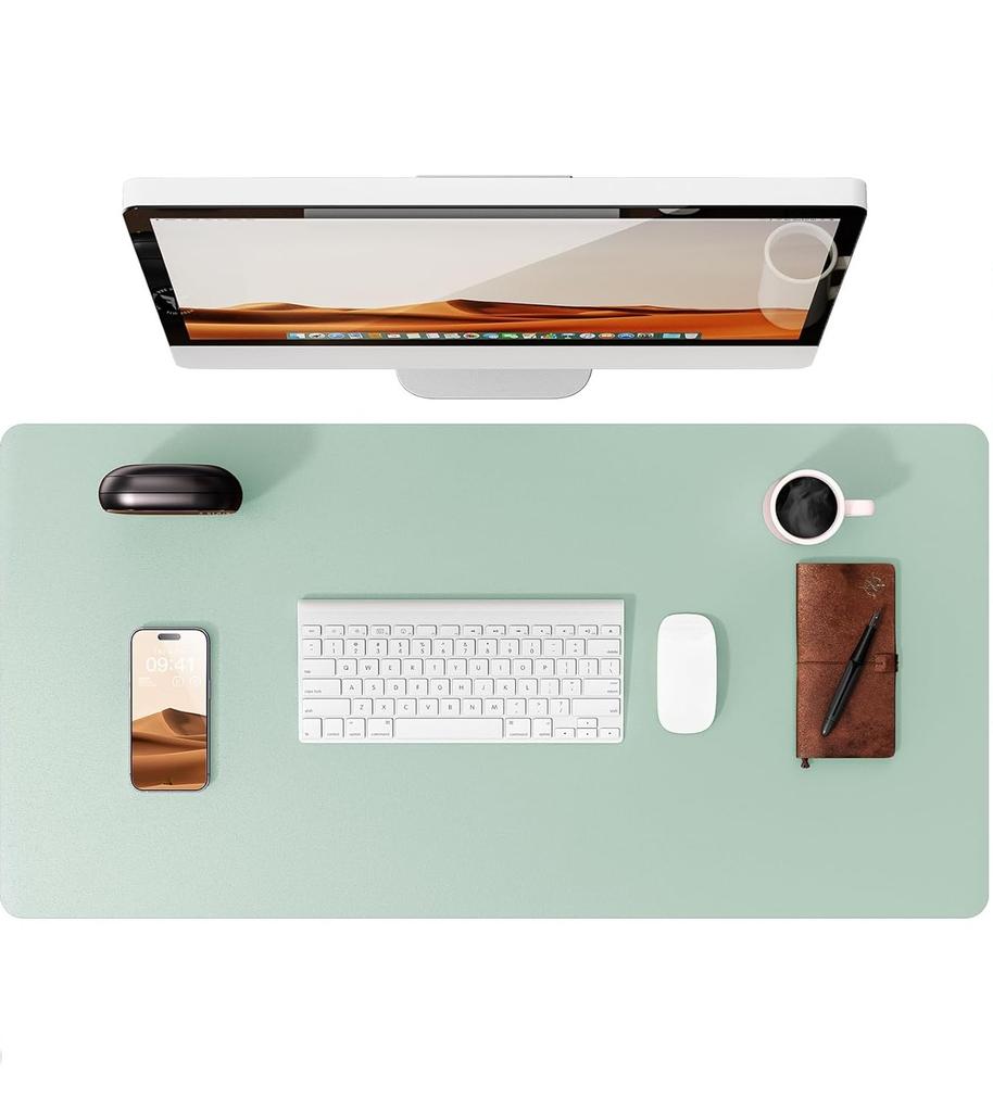 Leather Desk Pad Protector, Mouse Pad, Desk Mat, Waterproof Non-Slip PU Desk Blotter, Computer Desk Pad for Women