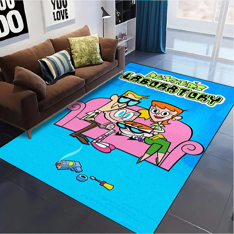 Dexter 's laboratory Carpet Rug for Living Room Bedroom Home Sofa Decoration,Kids play Non-slip Floor Mat