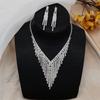 New Style Fashion Exquisite Jewelry Sets For Women Bride Wedding Party Accessories Cubic Zircon Stud Earrings & Necklace Gift