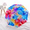 1PC Floral Pattern Automatic Open/close Umbrella with 8-Rib Structure for Women/Men, All-Season Use - Travel Essential, Stylish Accessory, Highquality