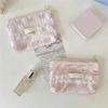 Elegant Floral Lace Trimmed Wallet Small Storage Bag Polyester Stylish Lightweight Carryall For Coin Accessories