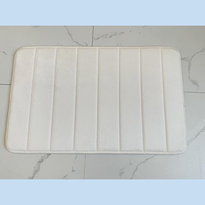 2026 1pc Thickened Floor Mat, Bathroom Absorbent Foot Mat, Household Anti Slip Mat, Quilted Memory Foam Door Mat, Coral Velvet Door Mat