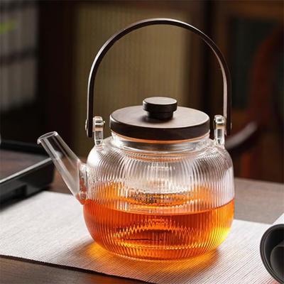 1000ml Steaming Boiling Dual-purpose Glass Teapot Heat Resistant Tea Kettle Cooking Oolong Puer Tea Maker Teaware