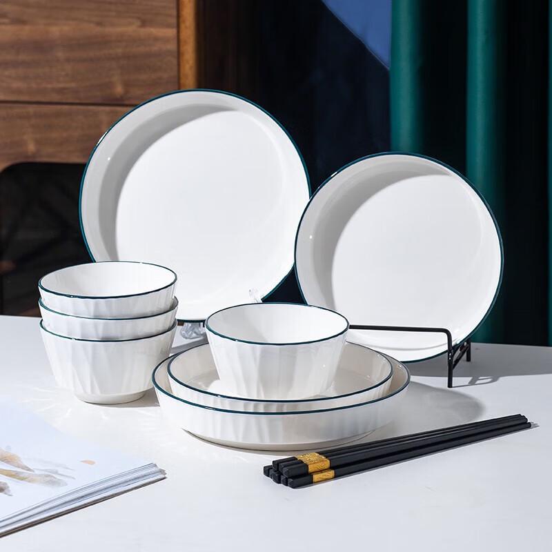 Weidu Simple Wood Grain Dinnerware Set