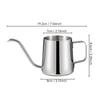 1pc Stainless steel coffee pot with narrow mouth; home pour-over coffee pot with narrow mouth and long spout; coffee mug