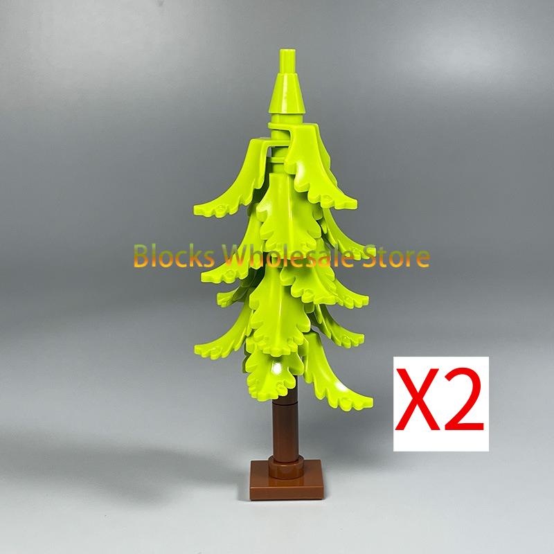 MOC Christmas Gift Present Assembly Toy Small Particle Building Block Set Christmas Tree Fir Tree Scene Desktop Ornament