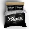 "Blues logo with texture." Bedding sets Duvet cover sets Duvet covers Pillowcases(1 * Duvet Cover 2 * Pillowcases, without duvet insert)