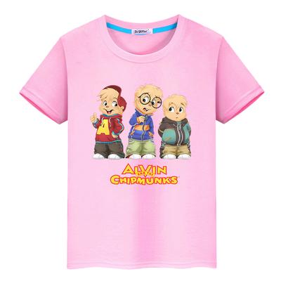 Disfraz de alvin y las ardillas Camiseta estampada para niños niño 10 años 100% Algodón Camisetas Kawaii Tops Lindos y2k anime Corto ropa para niñas