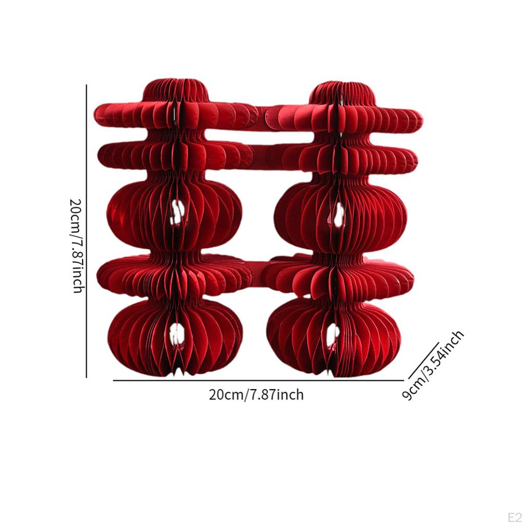 Chinesisches Zeichen Heimdeko Jahr Tischmittelstück Hochzeitsdekorationen Rot 3D Wabenball