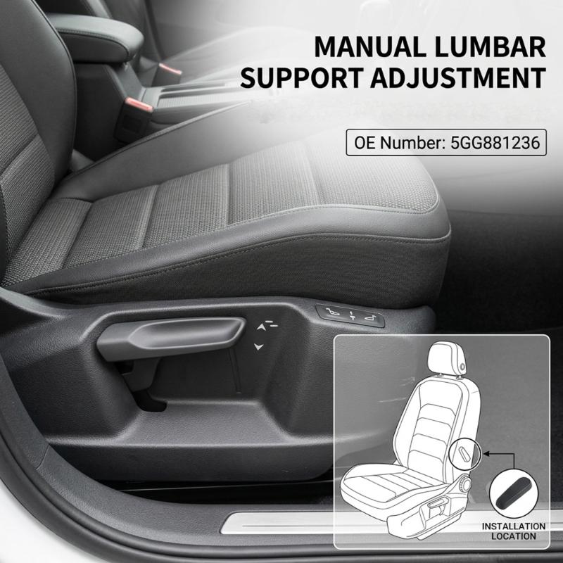 Manual Seat Backrest Regulator 5GG881236 Manual Seat Lumbar Adjustment Switches For Optimal Driving Position
