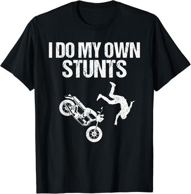 Lustig Ich mache meine eigenen Stunts Cooles Motorrad Geschenk für Männer Frauen Geschenk Unisex T-Shirt