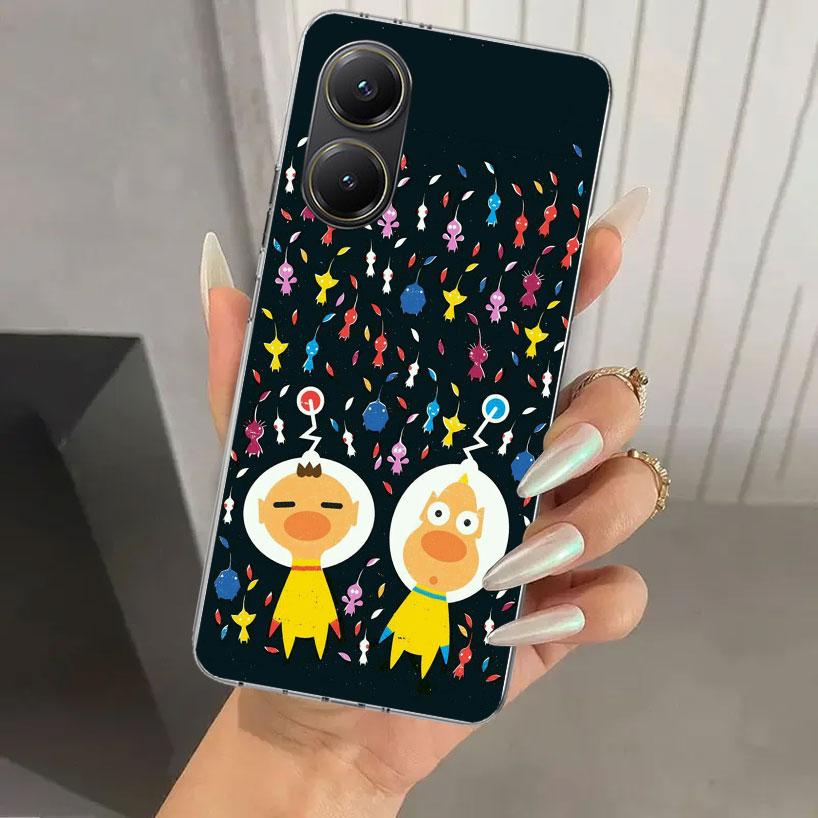Game P-PikminS 4 Phone Case for Xiaomi Poco X5 X6 X7 Pro F7 Ultra M7 Redmi 15 15C 13 13C 12 12C 10 10A 10C 9 9A 9C 9T Shell Poco