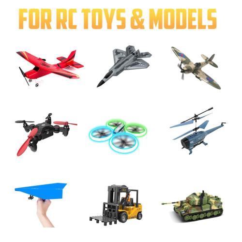 HAWK'S WORK 2-Piece 3.7V LiPo Battery, 300 mAh Rechargeable Lithium Polymer Battery for RC Planes, Helicopters, Drones, All Models and Toys (XH2.54 Co