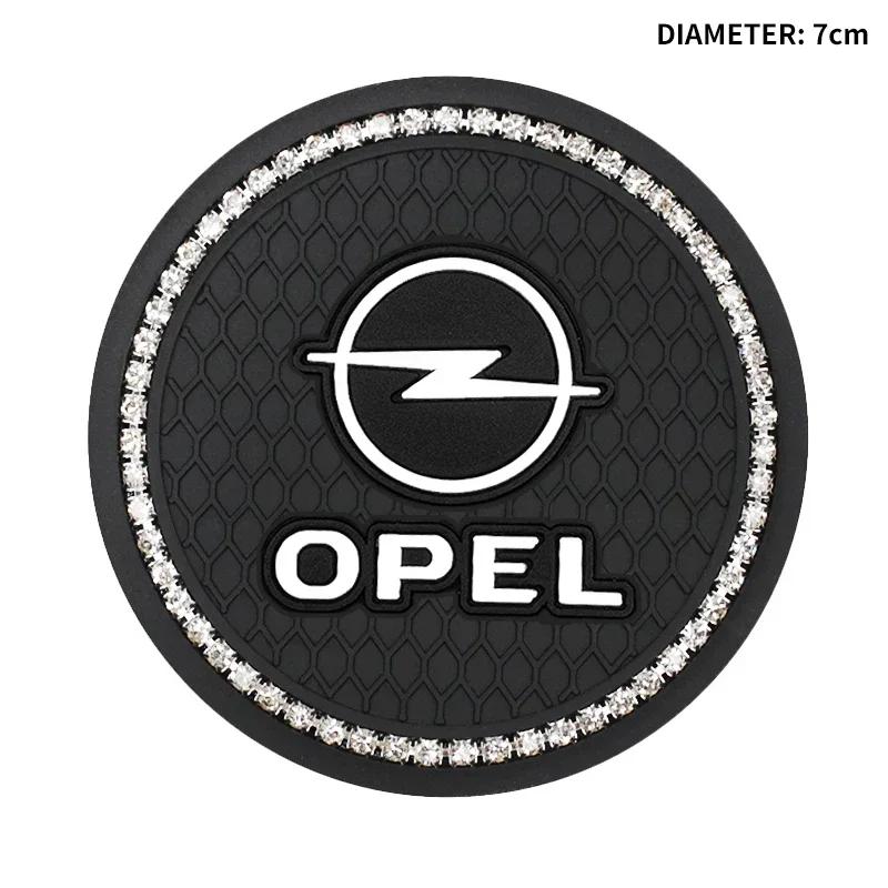 AAHG1 Car Non-slip Water Cup Pad Diamond Rhinestone Bling Decoration For Opel Astra Insignia Mokka Zafira Corsa Vectra Antara Meriva