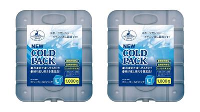 Captain Stag Eispack NEU Kühlpack L Größe 1000g 2er Set (Kapitän Hirsch) UZ-13188