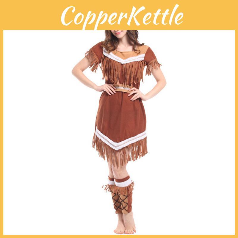 Chic Adult Womens Primitive Cavewoman Costume Dress For Halloween Parties And Themed Events