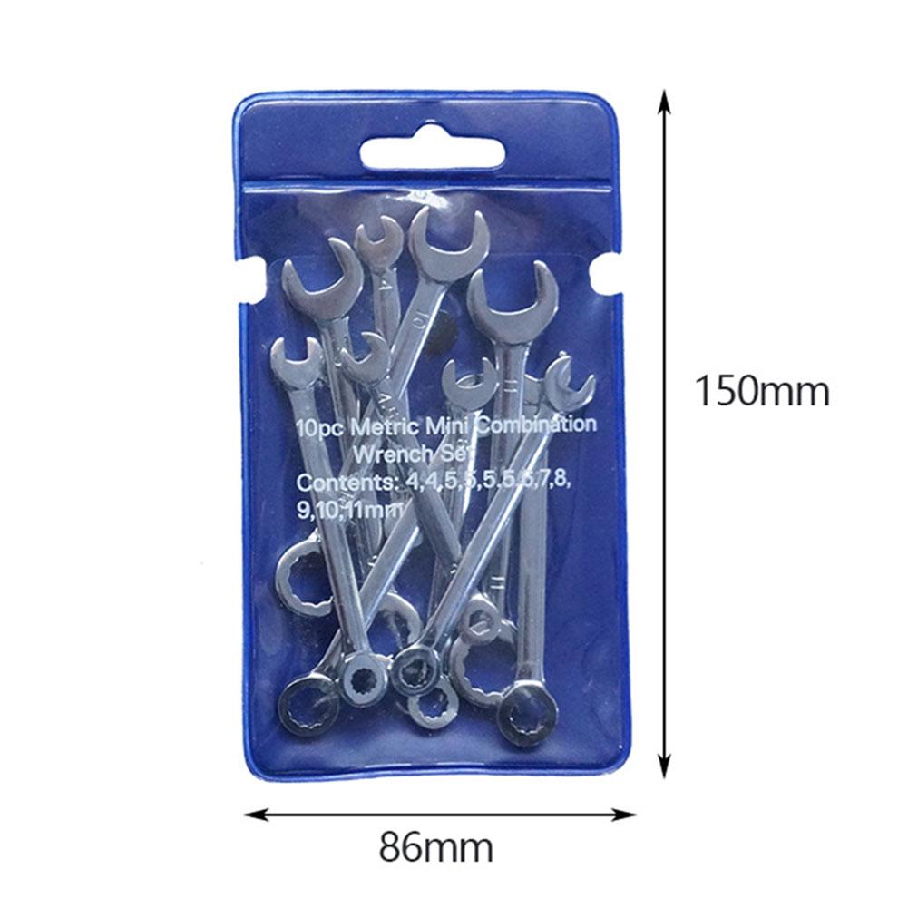 

Набор из 10 мини-гаечных ключей, ручной инструмент, брелок-ключ, взрывозащищенные карманные гаечные ключи британского/метрического типа 10pcs серебряный