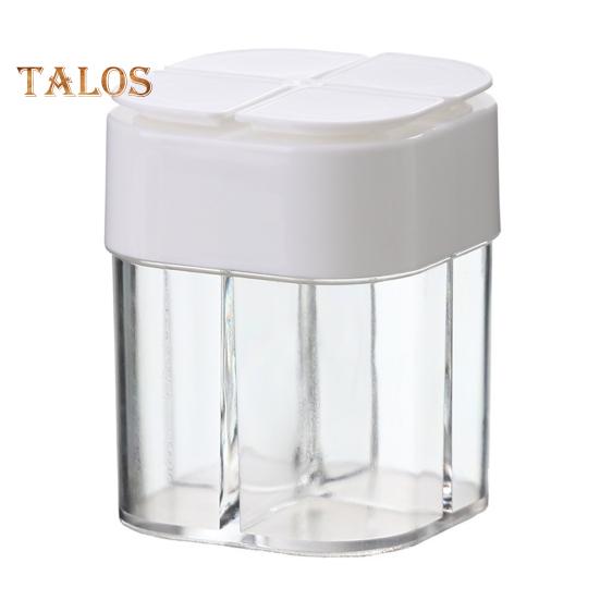 

Диспенсер для приправ Компактный, удобный для переноски Легкий вес Отличный дозатор приправ для соли и перца для общежития белый