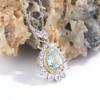 Italian Craft Court Style S925 Sterling Silver With Natural Topaz Pendant Female Natural Gemstone