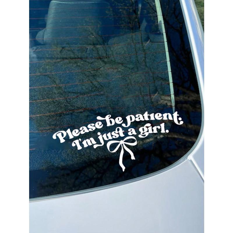 

Пожалуйста, будьте терпеливы, я просто девочка - Смешная наклейка на автомобиль, Наклейка-бант на окно автомобиля, Девичья наклейка, Наклейка на автомобиль, Милые наклейки на автомобиль для женщин one-size белый