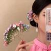 Damen Haarspange Stirnfransen Blumen Design Leicht zu Tragen Haarstab Brüchige Haare Fixierer Dekorativer Braut Haarstab Haar Styling Zubehör