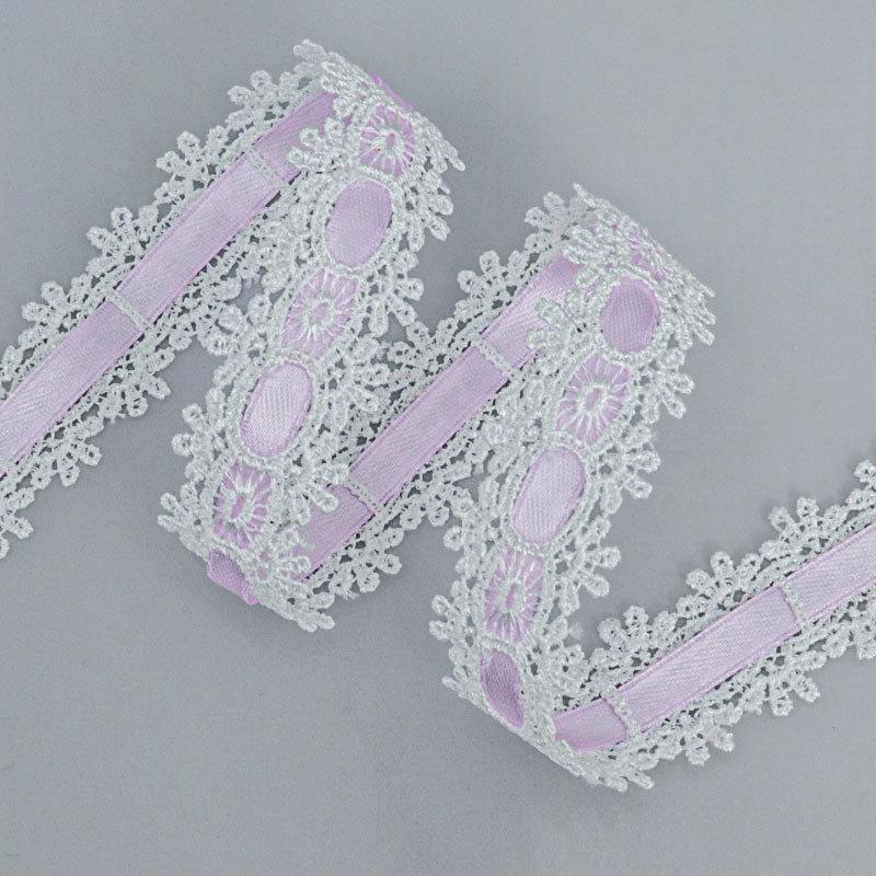

Элегантная двухсторонняя ажурная лента, упаковка открыток ручной работы с водорастворимым кружевом, аксессуары для одежды, аксессуары для рукоделия, изготовление лент 2.1cm*15 yards
