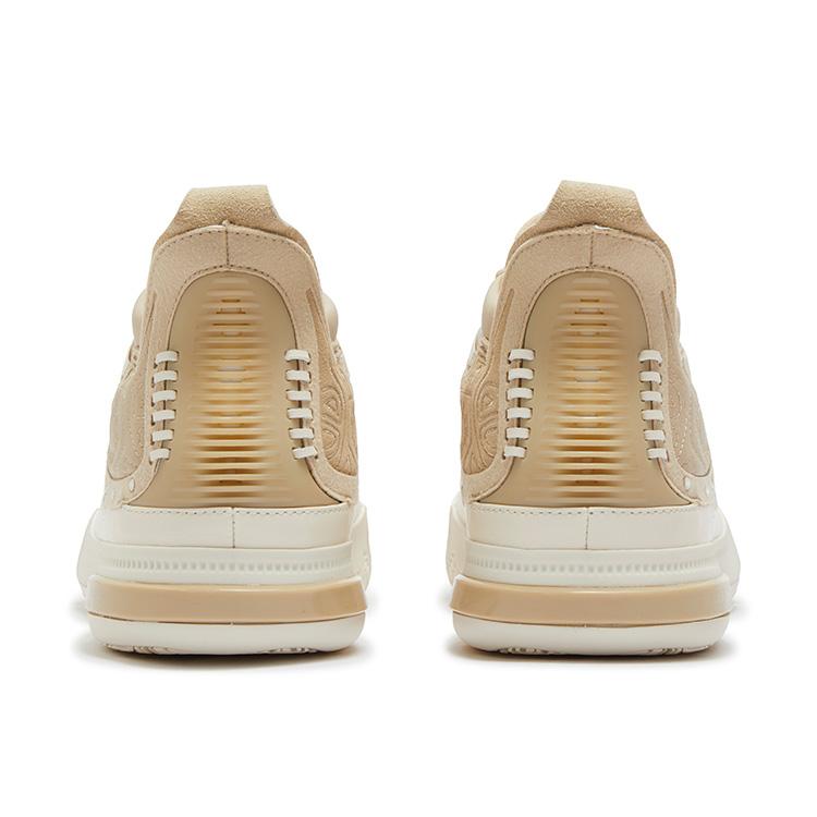new 361° Joker Yokei Generation One Basketball Shoes Men Mid Top Lotus Seed White/Apricot Tea Brown