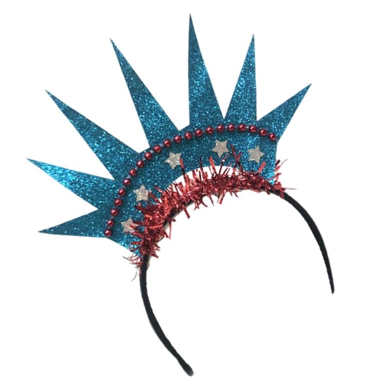 Couronne Festives Déesse Liberty Bandeaux d'Halloween pour Femmes Headpiece Cosplay pour Parades et Rassemblements Communautaires