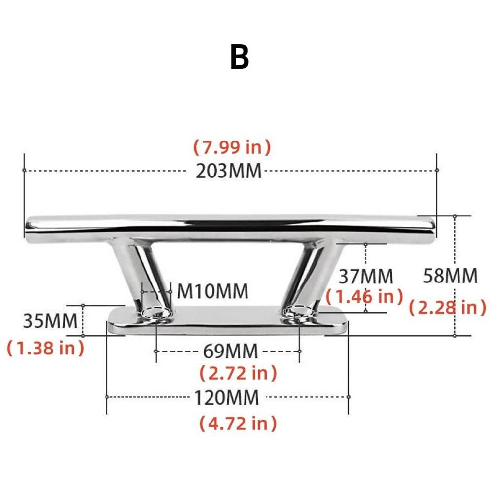 316 Stainless Steel Hollow Open-Base Mooring Bollard – 4 Sizes (A/B/C/D) – Pre-Drilled, Polished – For Docks, Piers, Boats, Yachts