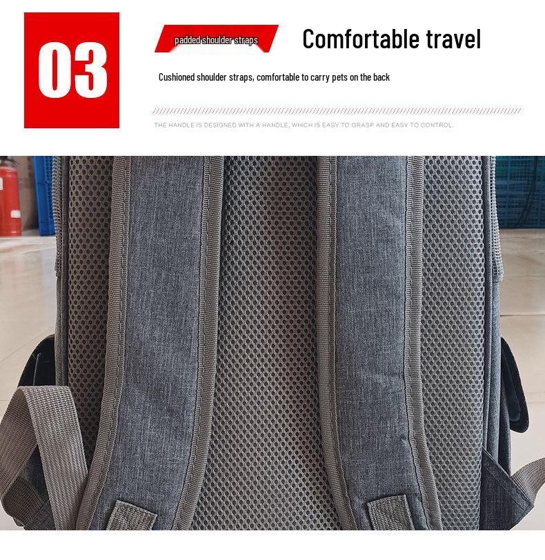 Portable Outdoor Pet Backpack: Large Capacity, Breathable Dog & Cat Bag