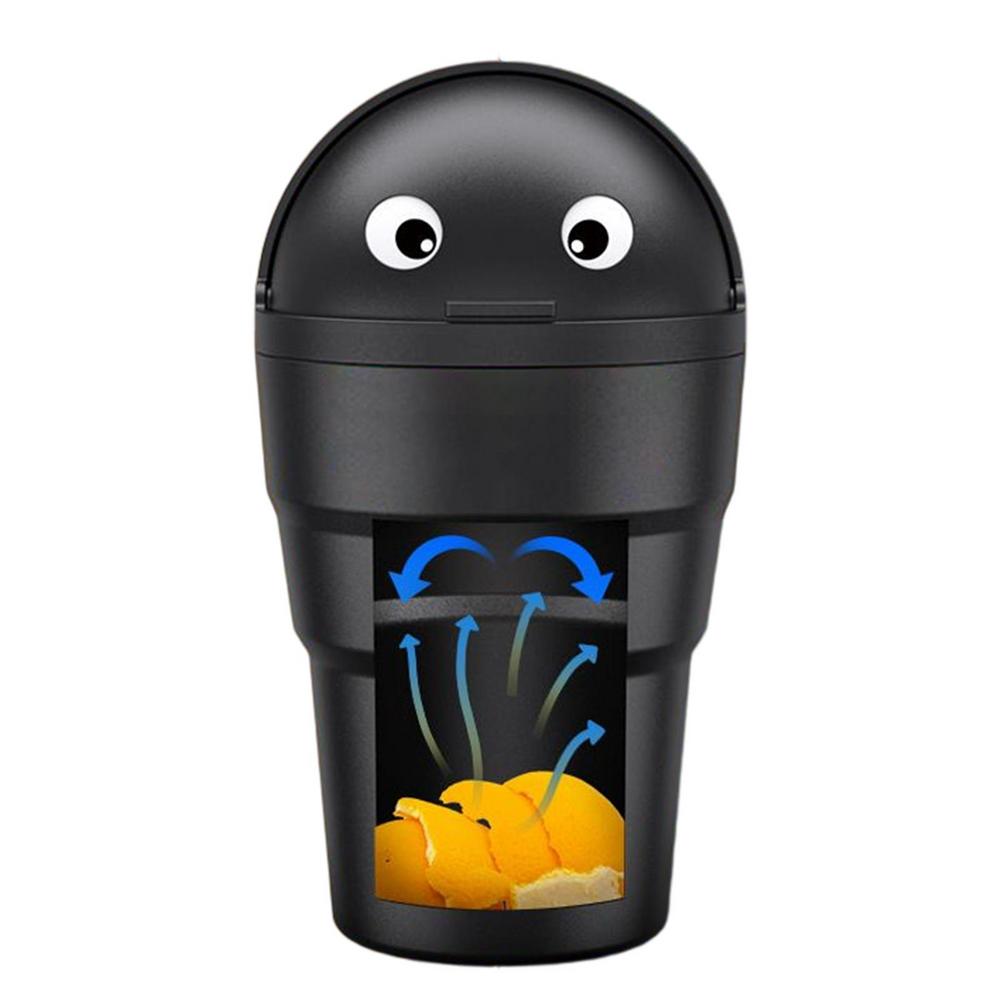 

Автомобильный мусорный бак, универсальный герметичный мини-мусорный бак для автомобильного мусорного бака, мусорное ведро с крышкой, без запаха, может использоваться в авто 9.4*9.4*16.9cm чёрный