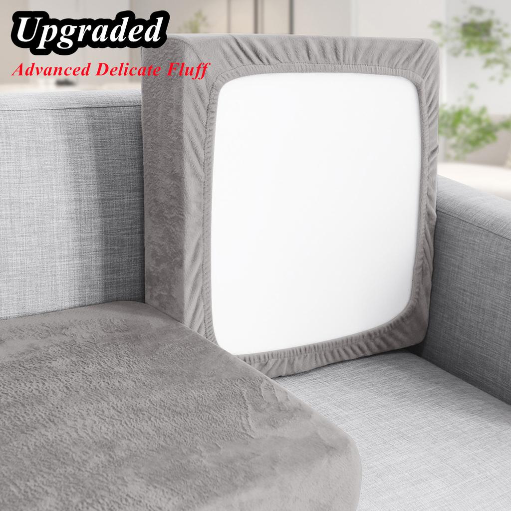 Sofa Cushion Covers Stretch Velvet Sofa Seat Cover Universal Non-Slip Elastic Couch Slipcovers Replacement Furniture Protector