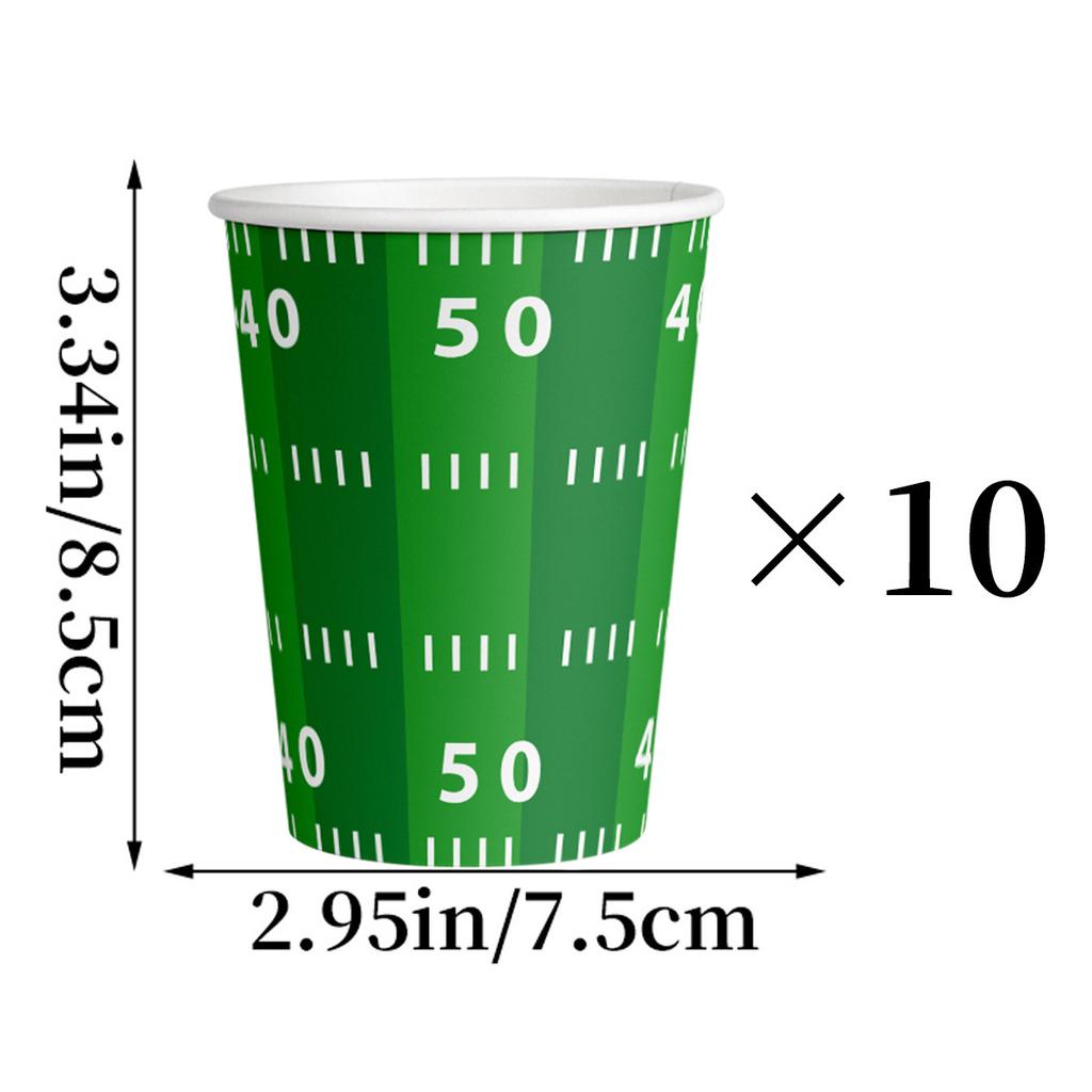 Super Bowl Birthday Theme Party Tableware American Football Paper Cup Plate Knife Fork Spoon