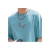 Li Ning Cartoon Pattern Loose Casual Short Sleeve T-Shirt Unisex Tops Blue AHSSA55-3