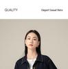 Xinge 2024 Women's Dark Blue Short Denim Jacket - New Autumn Style, Versatile and Tailored for Small Sizes
