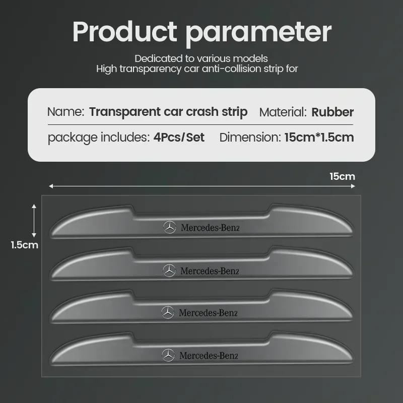 Transparent TPU Car Door Anti-Collision Protector Strip Sticker For Mercedes Benz A C E S Class AMG CLA CLS W204 W212 W213