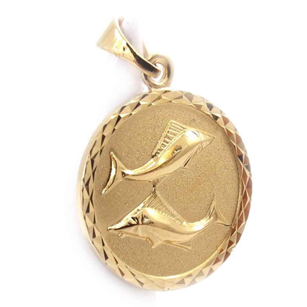 Les Trésors De Lily [B8493] - Gold Plated 'Fish' Pendant - 17 Mm