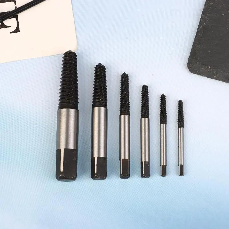 5/6Pcs Damaged Broken Screw Remover Kits Easy Out Damaged Bolts Remover Tool Chrome-vanadium Steel Stripped Screw Extractor