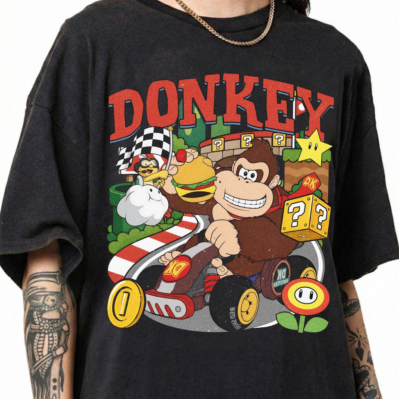 Donkey Kong Mario Kart Shirt, Nintendo Racing Tee, Epic Universe Trip L