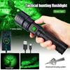 High Power Military Tactical Green Hunting Flashlight 10W 1800lumens 5 Lighting Modes LED Torch Zoomable Camping Hand Lamp