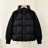 Autumn and Winter New Stand-up Collar Knitted Sleeve Splicing Down Jacket Women's Short Korean Version Versatile White Duck Down Jacket Tide