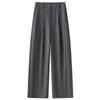 Women's High-Waisted Gray Wide-Leg Suit Pants - Spring/Summer 2025 Collection