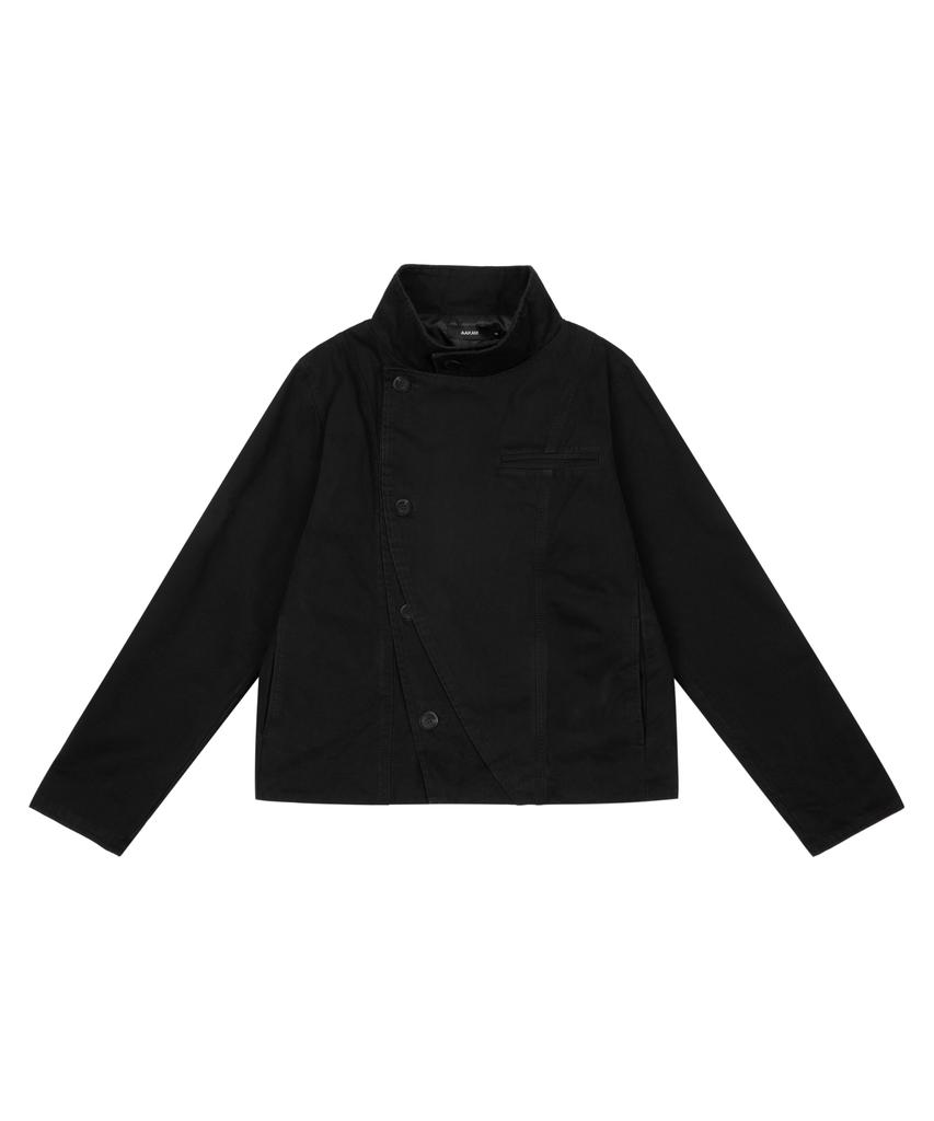 AAKAM High Neck Wrap Jacket (Black)