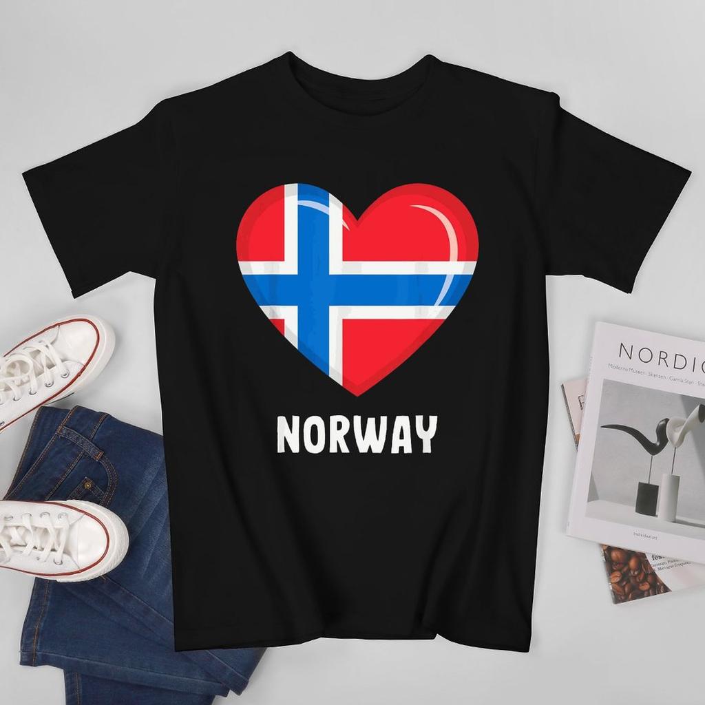 More Design Norway Flag Norse Unisex Tshirt Tees Tshirt Oneck T Shirts Unisex Boys Clothing 100 Cotton