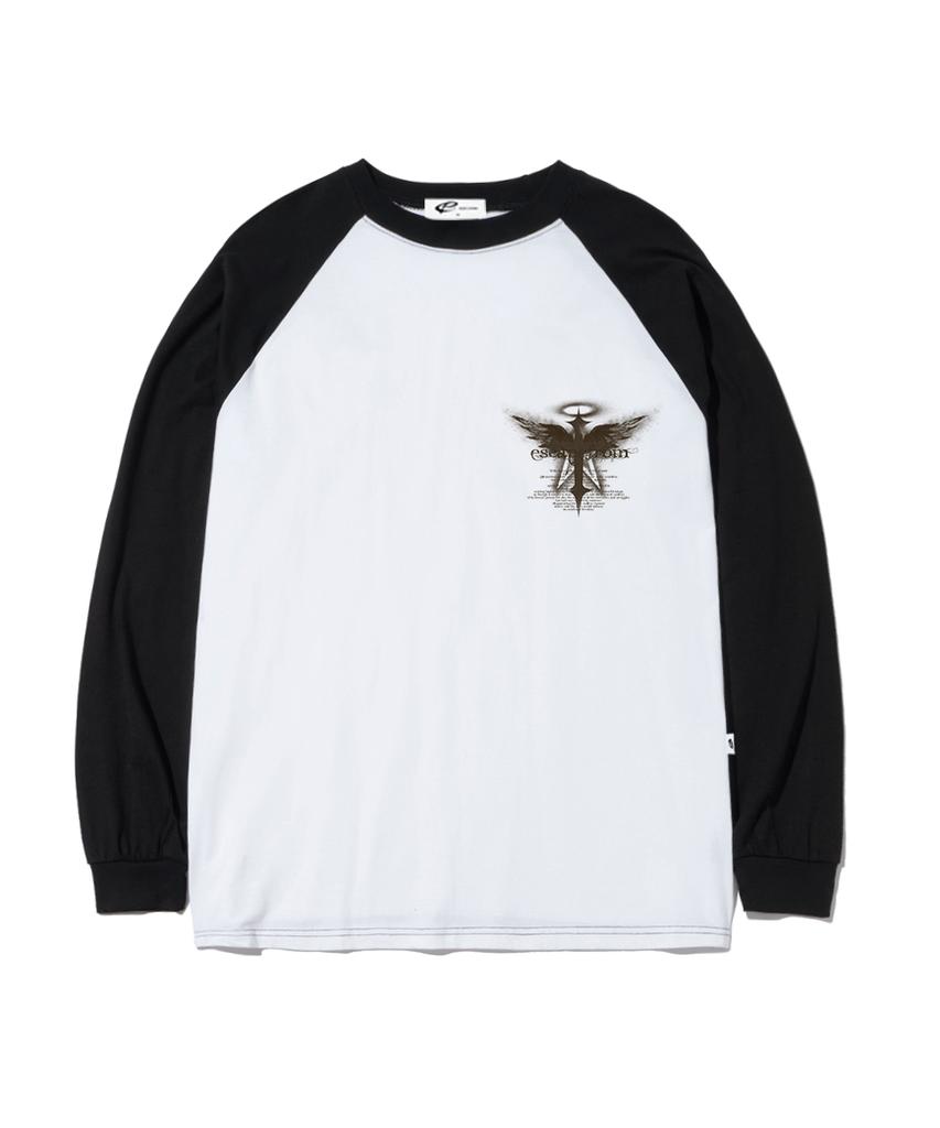 ESCAPEFROM Cross Wing Print Long Sleeve Black