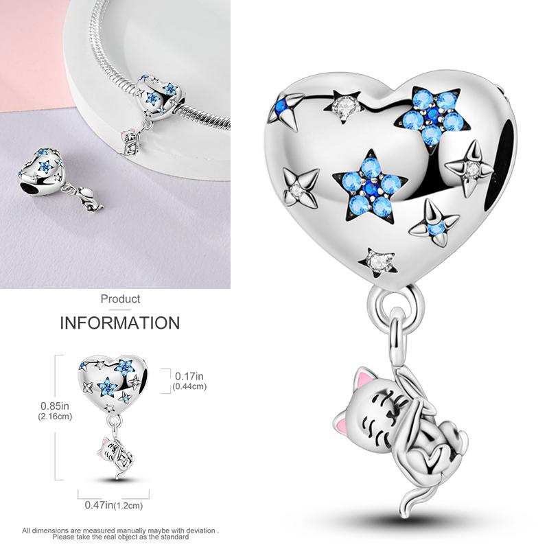 Charms Bead Copper Starlit Sky Moon Sun Earth Universe Charm Fit Bangle Bracelet Necklace Diy Jewelry