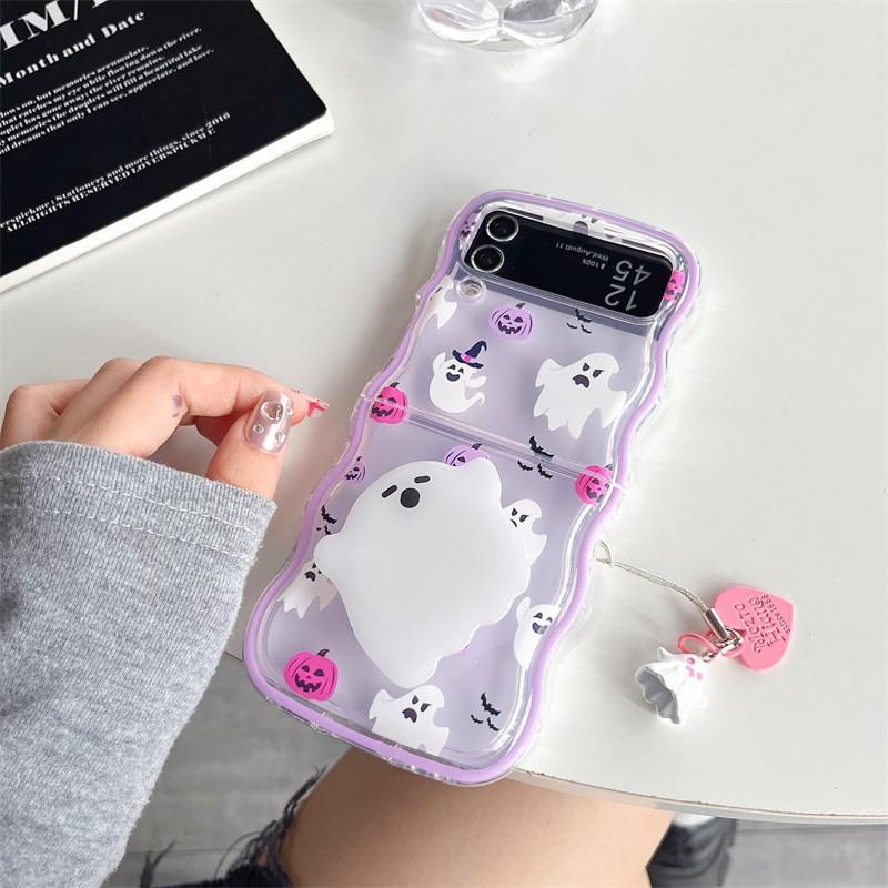Cartoon Halloween Wave Case Galaxy Z Flip 5/6 Slim Protective Cover